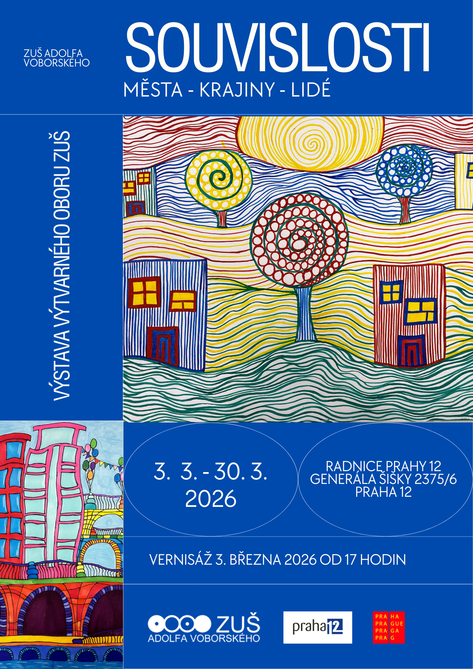 "Souvislosti " - výstava výtvarného oboru na radnici Prahy 12 - vernisáž 3. března od 17 hodin